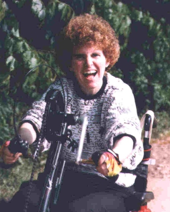 Martine mit Handy-Bike